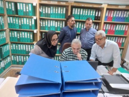 بازدید مسئولان موسسه از روند پیشرفت پروژه بایگانی دیجیتال