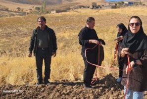 بازدید عضو هیأت علمی بخش خاک و آب مرکز تحقیقات آذربایجان غربی از مزارع طرح