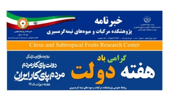 انتشار یکصد و بیست و هشتمین شماره خبرنامه پژوهشکده مرکبات و میوه های نیمه گرمسیری ویژه مرداد ماه 1405