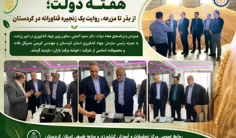 معاون وزیر جهاد کشاورزی در بازدید از «خوشه برکت باران» بر توسعه فناوری، ارتقای کیفیت تولیدات بذری و حمایت از کشاورزان تأکید کرد