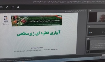 برگزاری وبینار آموزشی «آبیاری قطره‌ای زیرسطحی» با بررسی ظرفیت‌ها و چالش‌های توسعه این فناوری