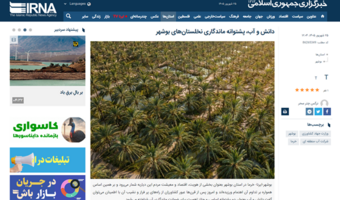 دانش و آب، پشتوانه ماندگاری نخلستان‌های بوشهر