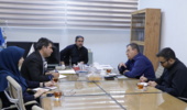 نشست مشترک پژوهشکده و مرکز بینالمللی مدیریت جامع حوزههای آبخیز در مناطق خشک و نیمهخشک