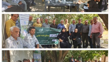 برگزاری یازدهمین کاروان ترویج بهره‌وری الگوی کشت ملی محصولات زراعی در دشت لویین بخش غرق آباد  شهرستان ساوه